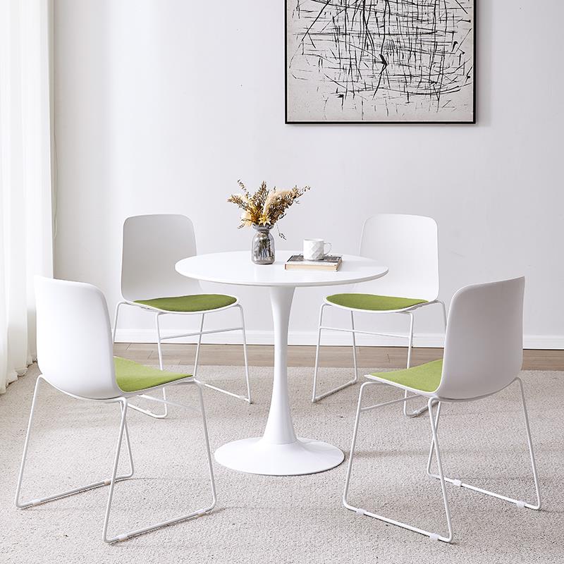 简约洽谈接待桌椅组合办公室商铺休闲 小圆桌商务咨 咨询展会一桌