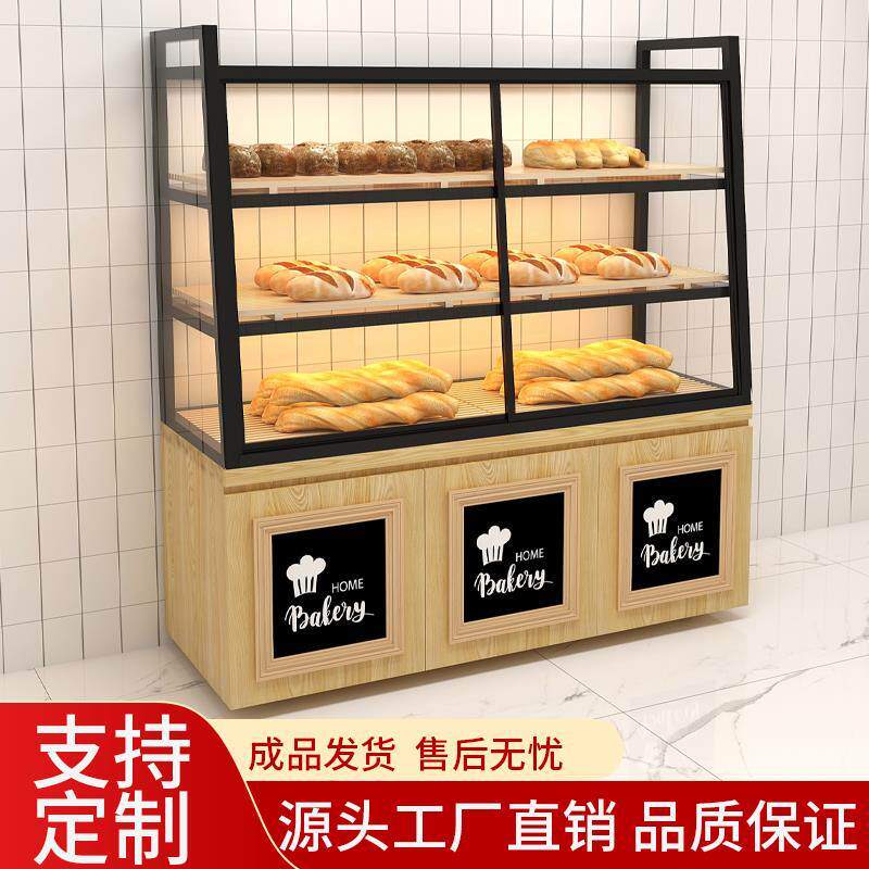 面包店展示柜商用玻璃食品展柜蛋糕西点货架烘培房边柜中岛柜定制