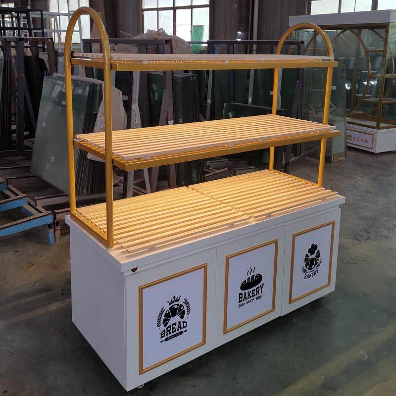新款现货铁艺面包柜边柜饼干柜展示干点柜吐司展柜台烘焙橱窗货架