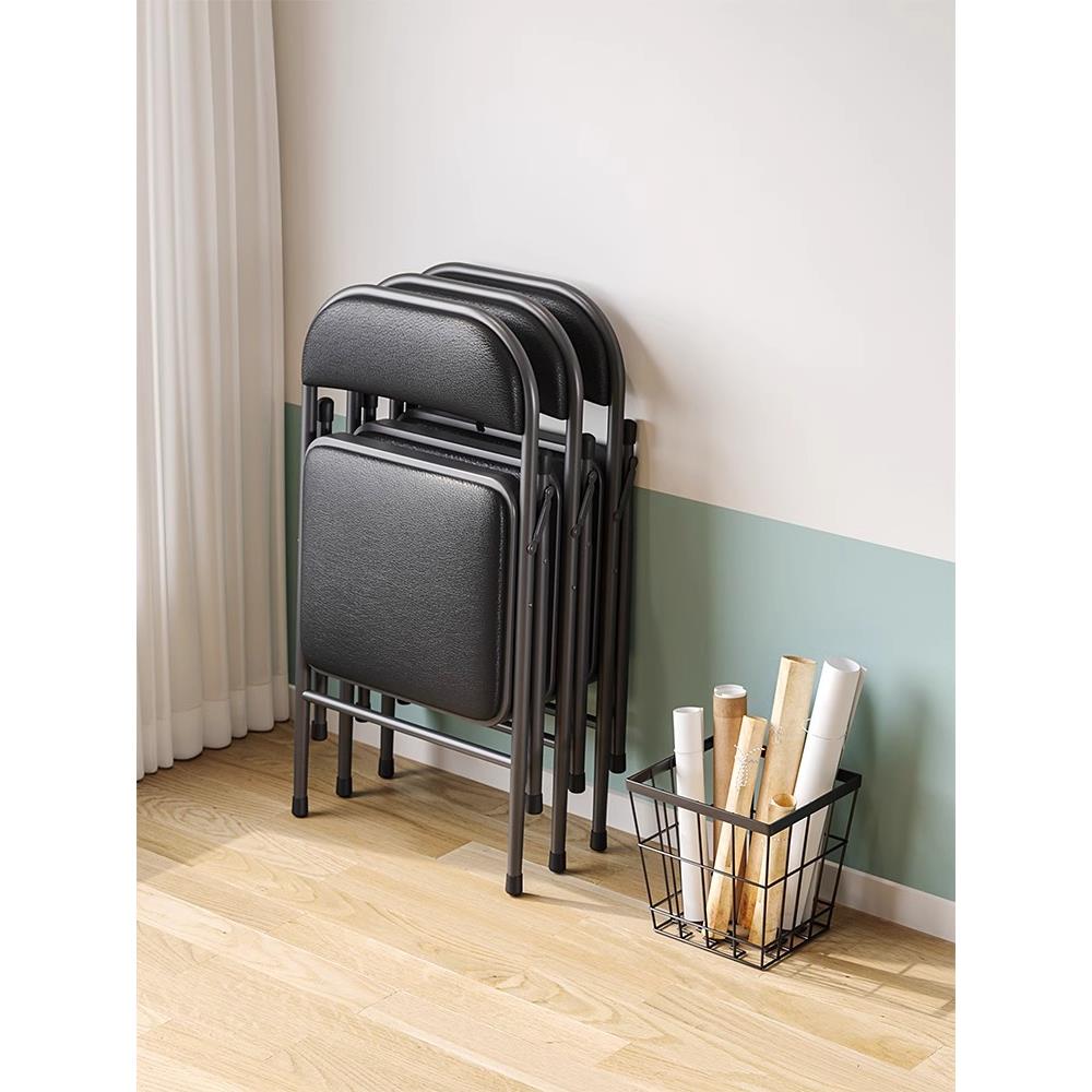 可折叠椅子办公室会议简易靠背写字椅便携书桌电脑椅家用舒适座椅