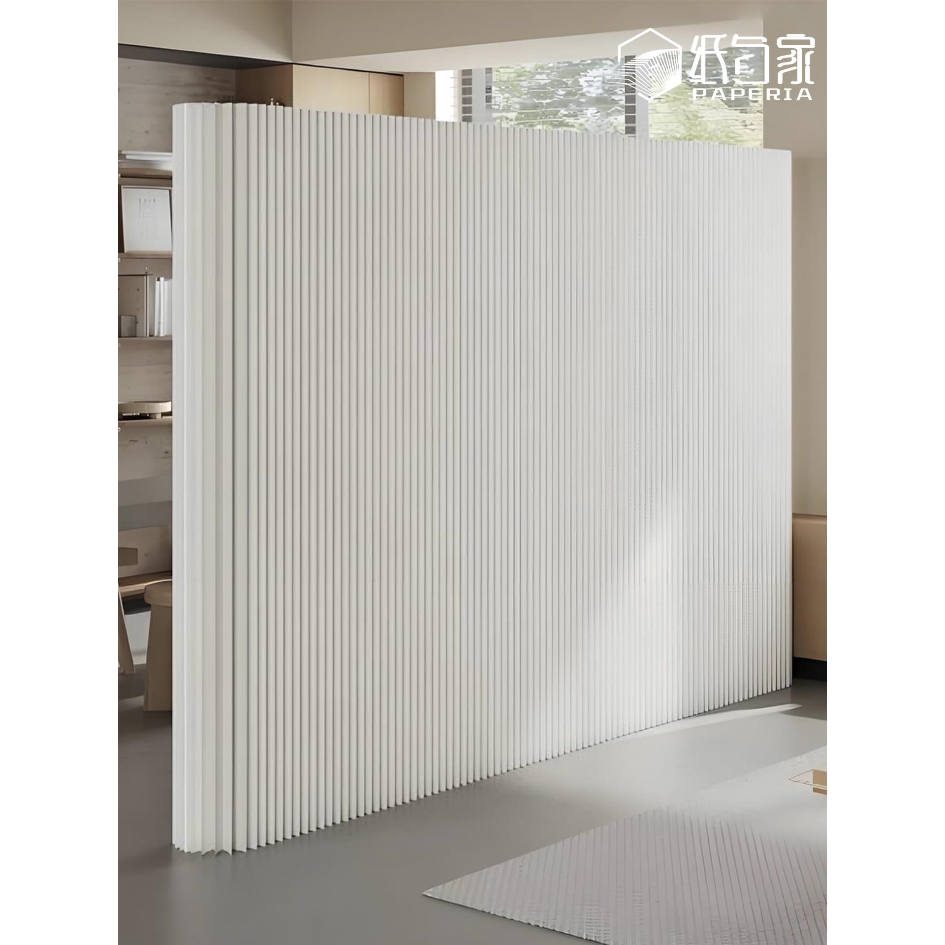 纸屏风隔断挡板隔板可移动假墙办公室隔断卧室遮挡板一房变两房