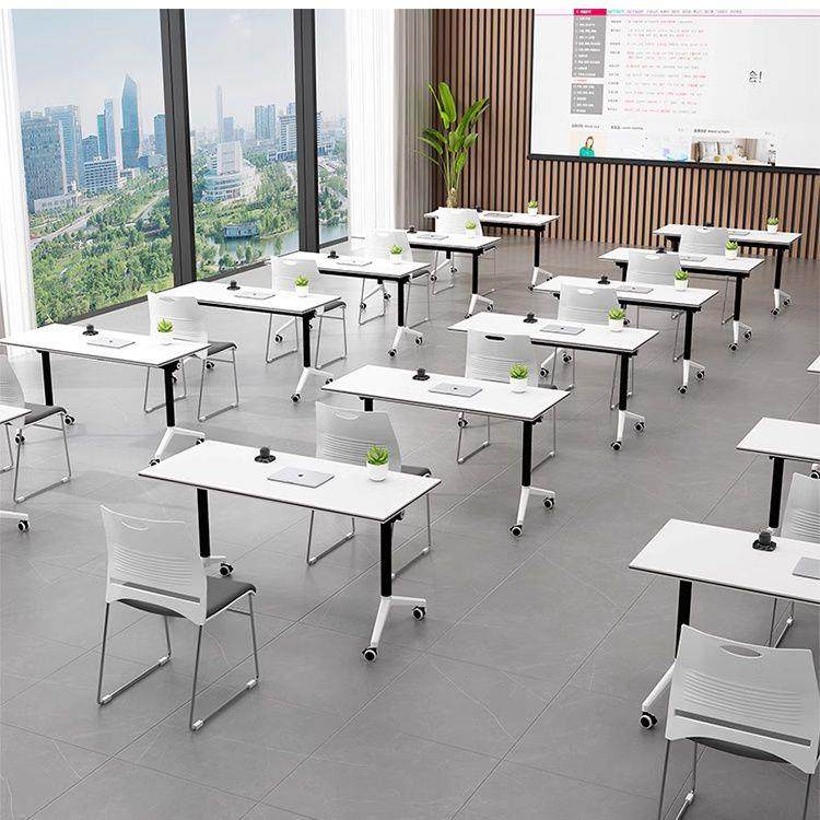 培训桌椅组合移动办公桌长条桌教育机构拼接多功能课桌折叠会议桌