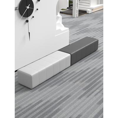 休息区长条沙发培训机构早教中心办公等候区会客洽谈前台接待组合