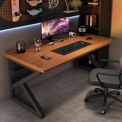 实木电脑桌台式家用办公桌工作台学生书桌学习桌卧室双人电竞桌子