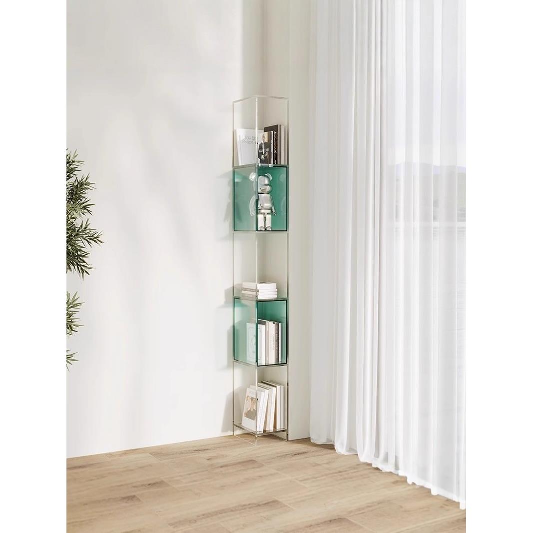 亚克力书架落地置物架客厅展示柜收纳储物柜绘本架书柜展示柜