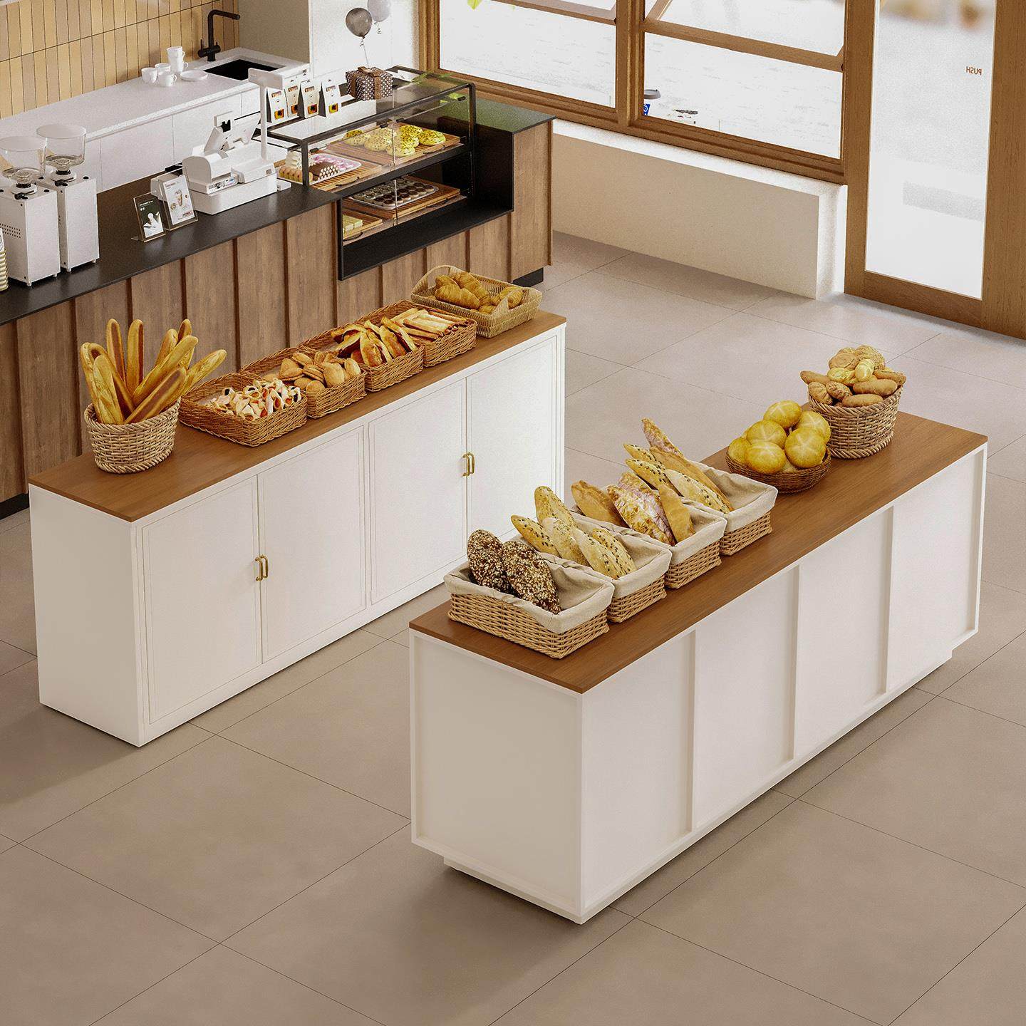 面包柜展示柜烘培糕点蛋糕店开放式商用柜摆摊中岛台边柜蛋糕店柜