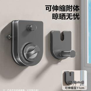 阳台隐形晾衣绳卫生间免打孔钢丝绳索晾衣架室内伸缩晒晾衣绳