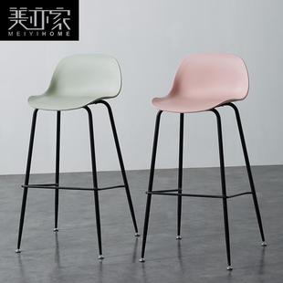 吧台椅家用loft凳 现代简约前台吧椅北欧酒吧高脚吧凳餐厅创意时尚