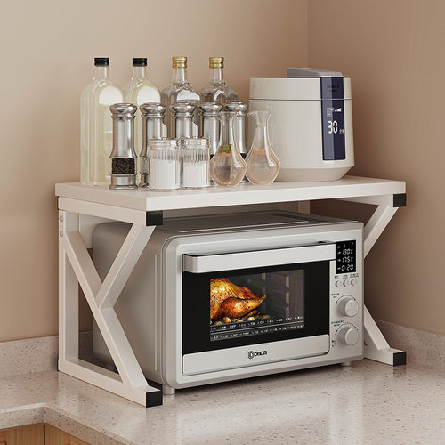 厨房微波炉置物架多功能家用台面储物架双层烤箱支架分层收纳架子