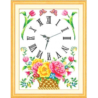 映美刺绣十字绣2025新款线绣时钟钟表闹钟挂钟适合餐厅卧室挂的挂