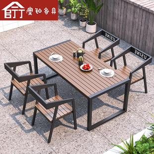 澳铂庭院户外桌椅室外晒茶防水WY240412防外摆桌子啡咖店塑木桌奶