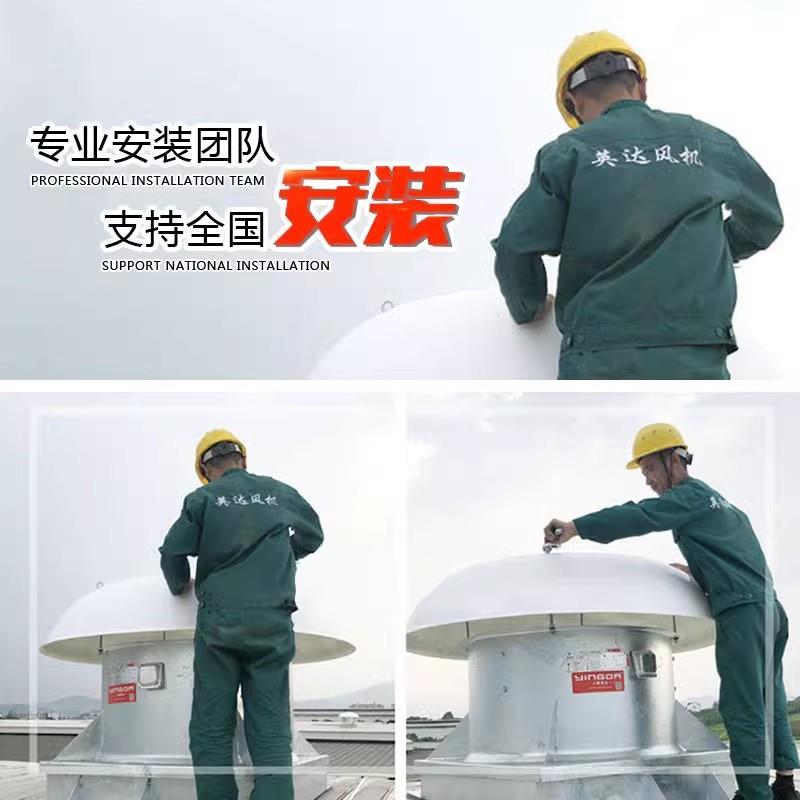 上虞英达厂房通风换气屋顶排顶风风 排顶烟屋风机642 DWT轴流式屋