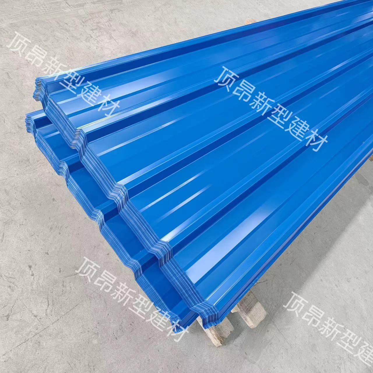 压型彩钢板氟碳油漆铝单板3yx5皮-125-750铁GLB瓦楞板波纹钢彩瓦