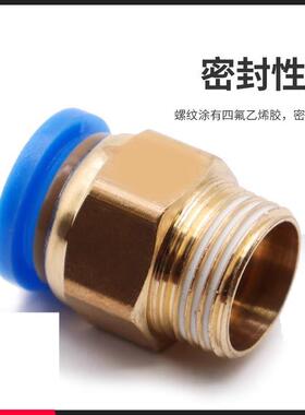 厂家直销PC1-10/M12*1.5模具用0细牙公制螺纹粗M气动气 519管接头