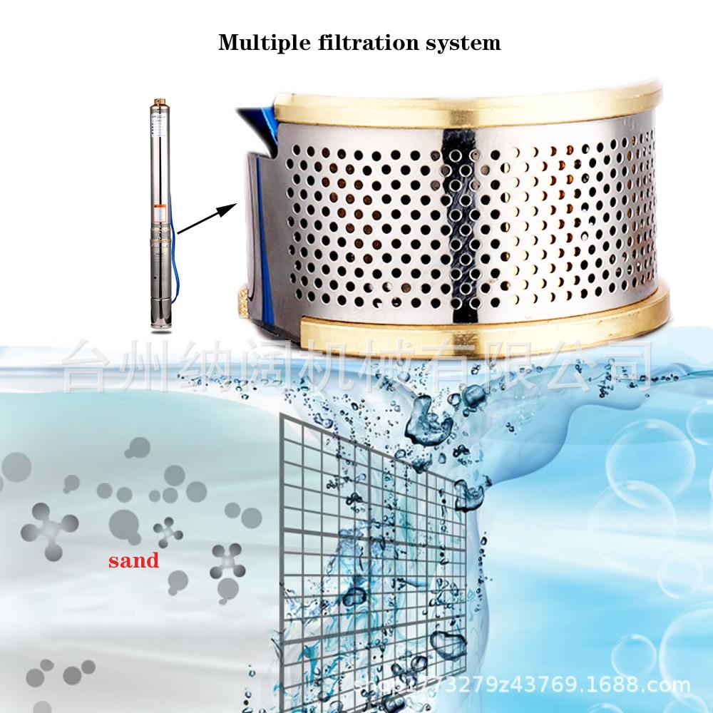 2.5跨境现货不锈钢井0泵11V深60Hz家用2020V抽水泵1/2Hp深水潜水