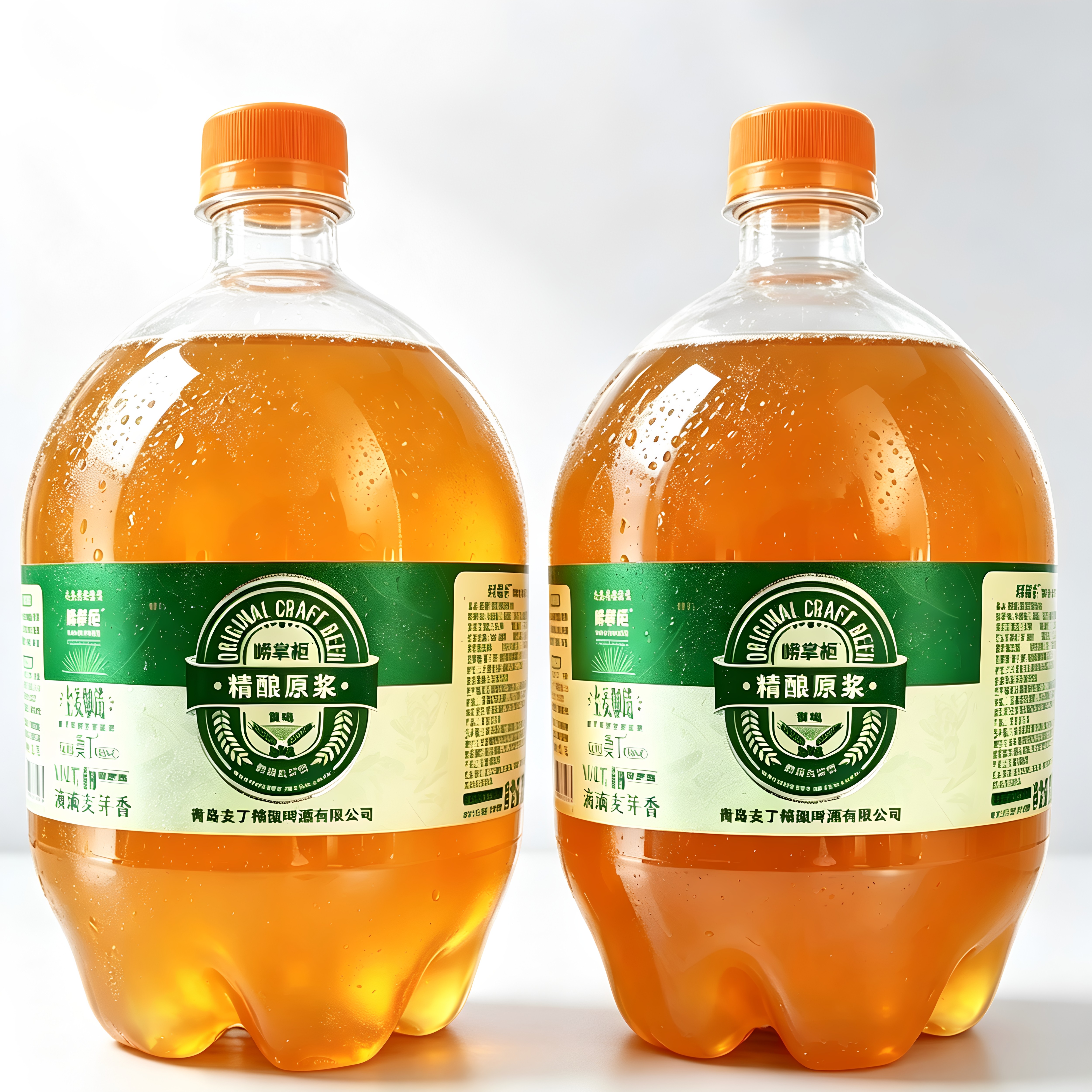 青岛特产崂掌柜原浆啤酒精酿1L*2桶装高浓度12.0&deg;P全麦黄啤酒