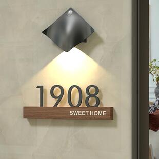 牌家用酒店住宅房间立体数字发光提示门牌标识牌创意轻奢 门牌号码