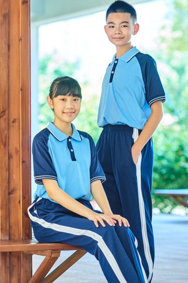 厦门市思明区中学生校服套装男女夏季短裤长裤运动服两件套装