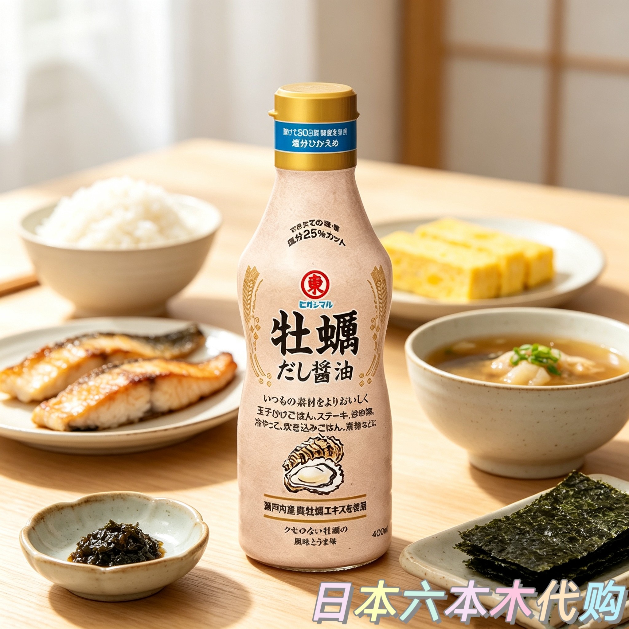 日本本土款 东字牡蛎酱油 生蚝风味拌饭调味汁蘸料400ml刺身寿司