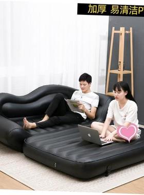 Inflatable sofa bed outdoor folding air cushion bed sofa跨境