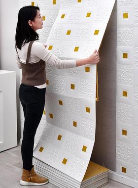 3D Wall Sticker Imitation Brick aterproof Wallpaper Room新款