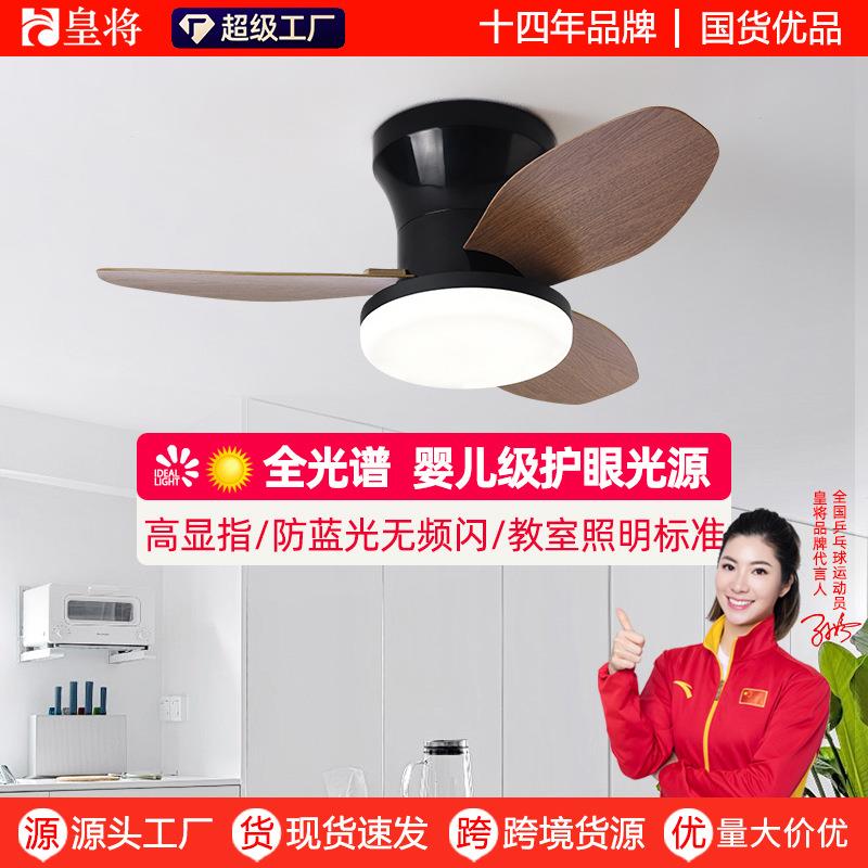 客厅餐厅书房电扇灯厂家直销宿舍用吊扇灯跨境北欧卧室吸顶风扇灯