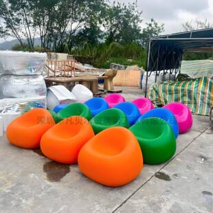 玻璃钢沙发茶几组合商业广场坐凳售楼处部轻奢洽谈桌椅庭院休闲椅