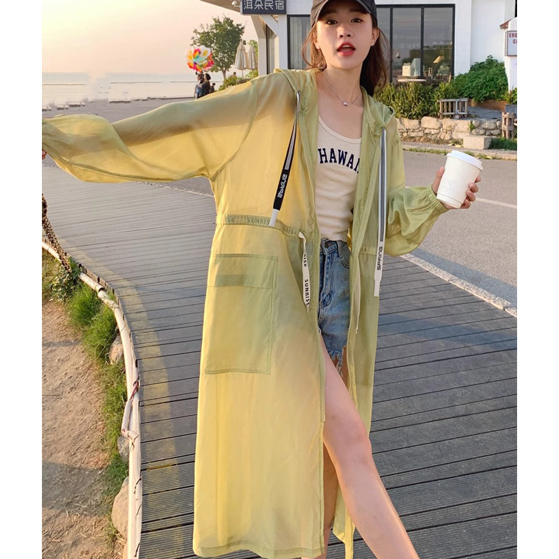防晒衣女中长款过膝夏季