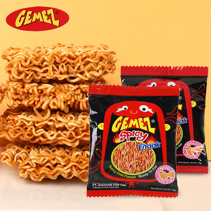 印尼gemez小鸡干脆面干吃面火辣