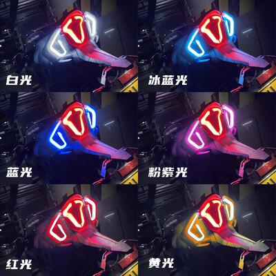 适用于春风SR250NK450SR流水转向灯摩托车尾灯改装饰扫描灯条机车