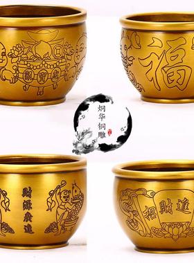 现货各种样式铜缸 小铜缸 熏香缸 佛事用品仿古工艺品摆件