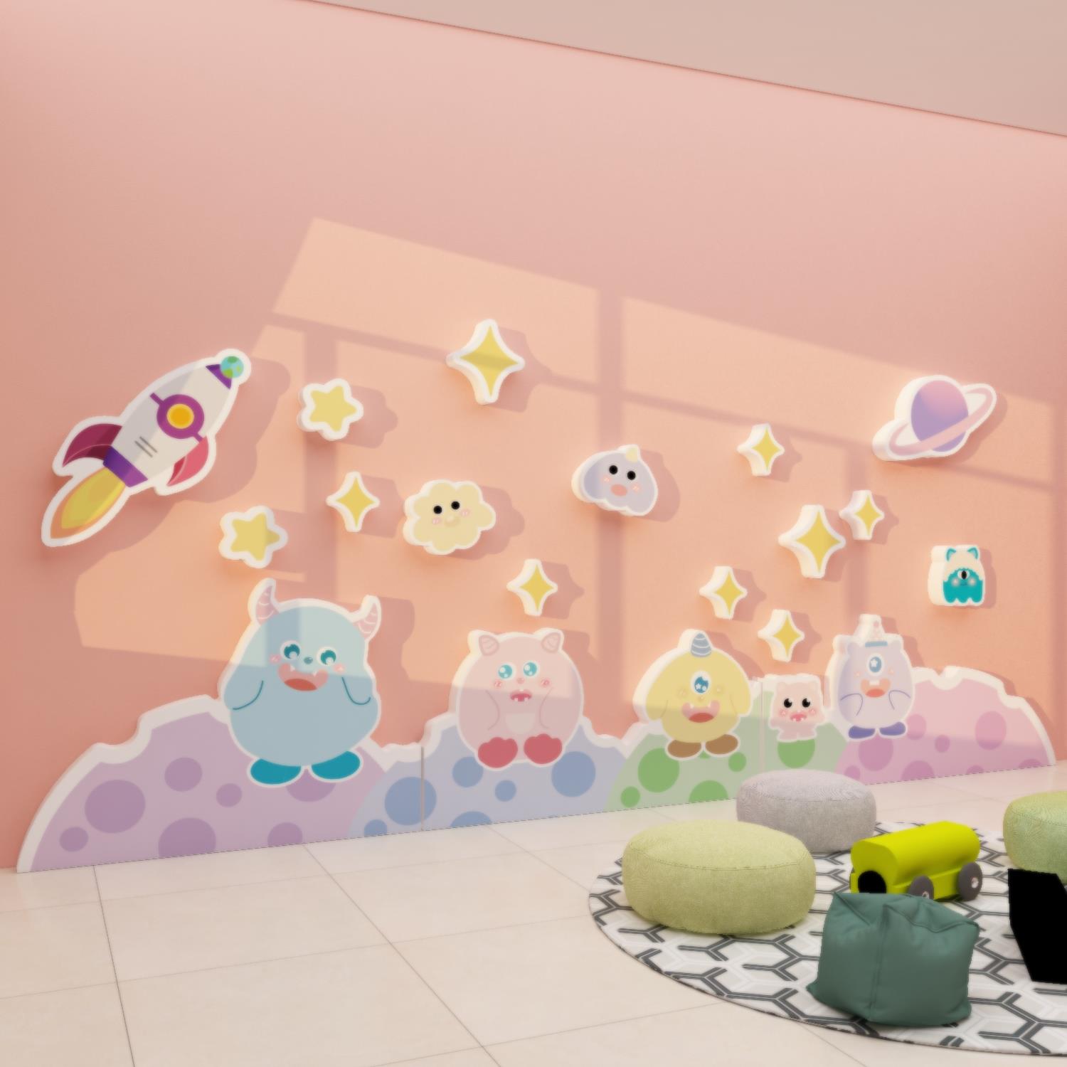 幼儿园宇宙环创主题墙成品太空科学教室文化装饰环境材料布置创意