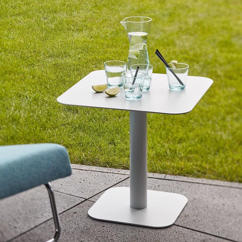 奶茶店岩板桌椅白色家用网红小方桌咖啡厅阳台户外洽谈甜品店桌子