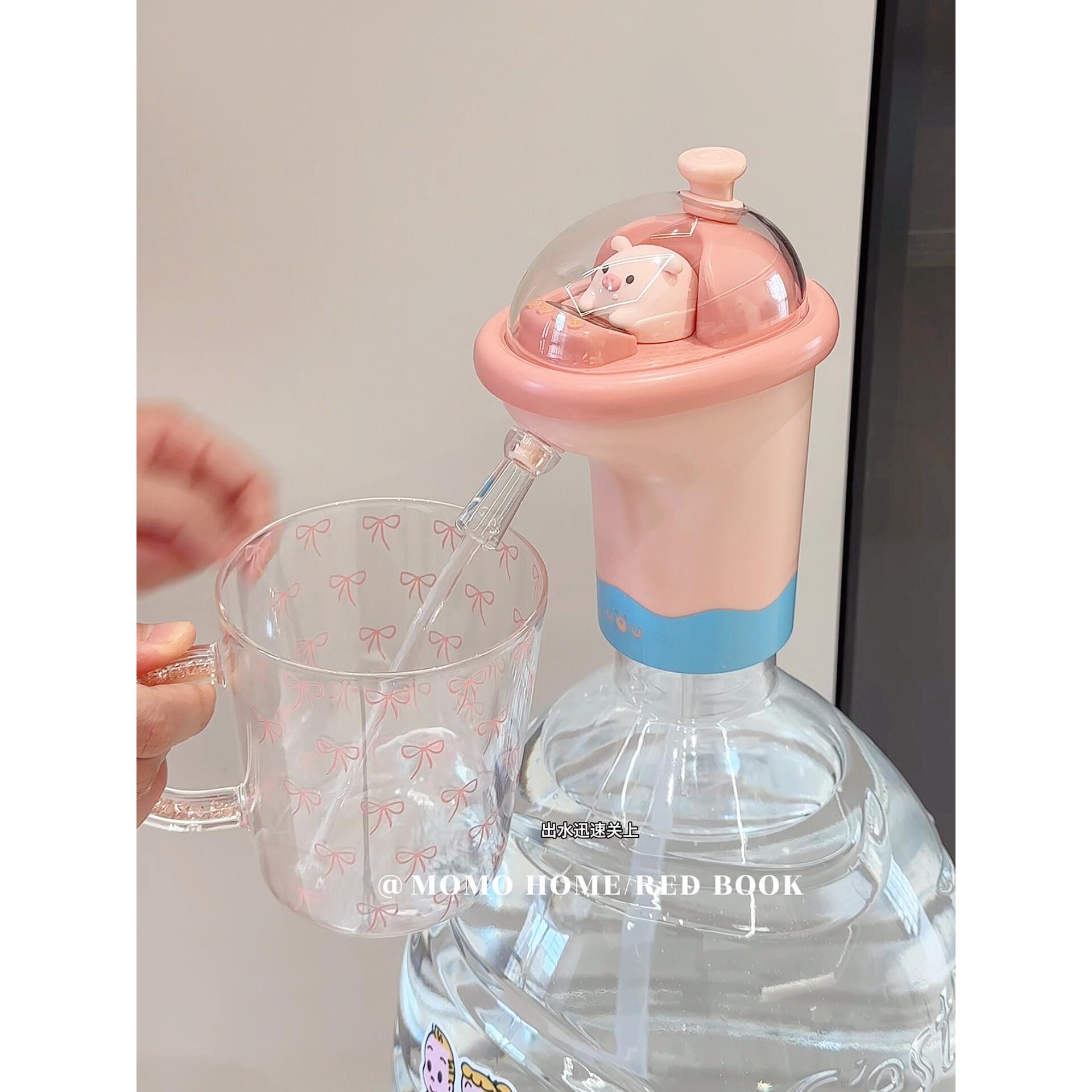 电动抽水器办公小型饮水机桶装纯净水自动上水器卡通吸水器高级感