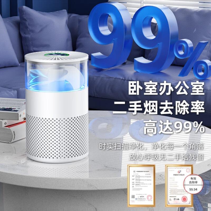 空气净化器除甲醛新房家用办公室小型除烟味去醛负离子净化