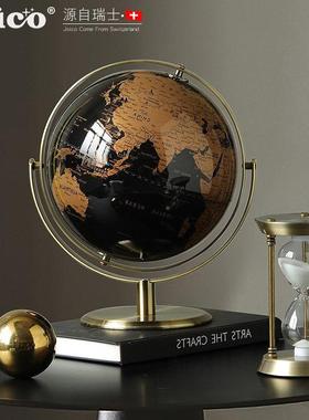 joico瑞士摆件轻奢高档地球仪乔迁礼品客厅玄关办公室书桌装饰品