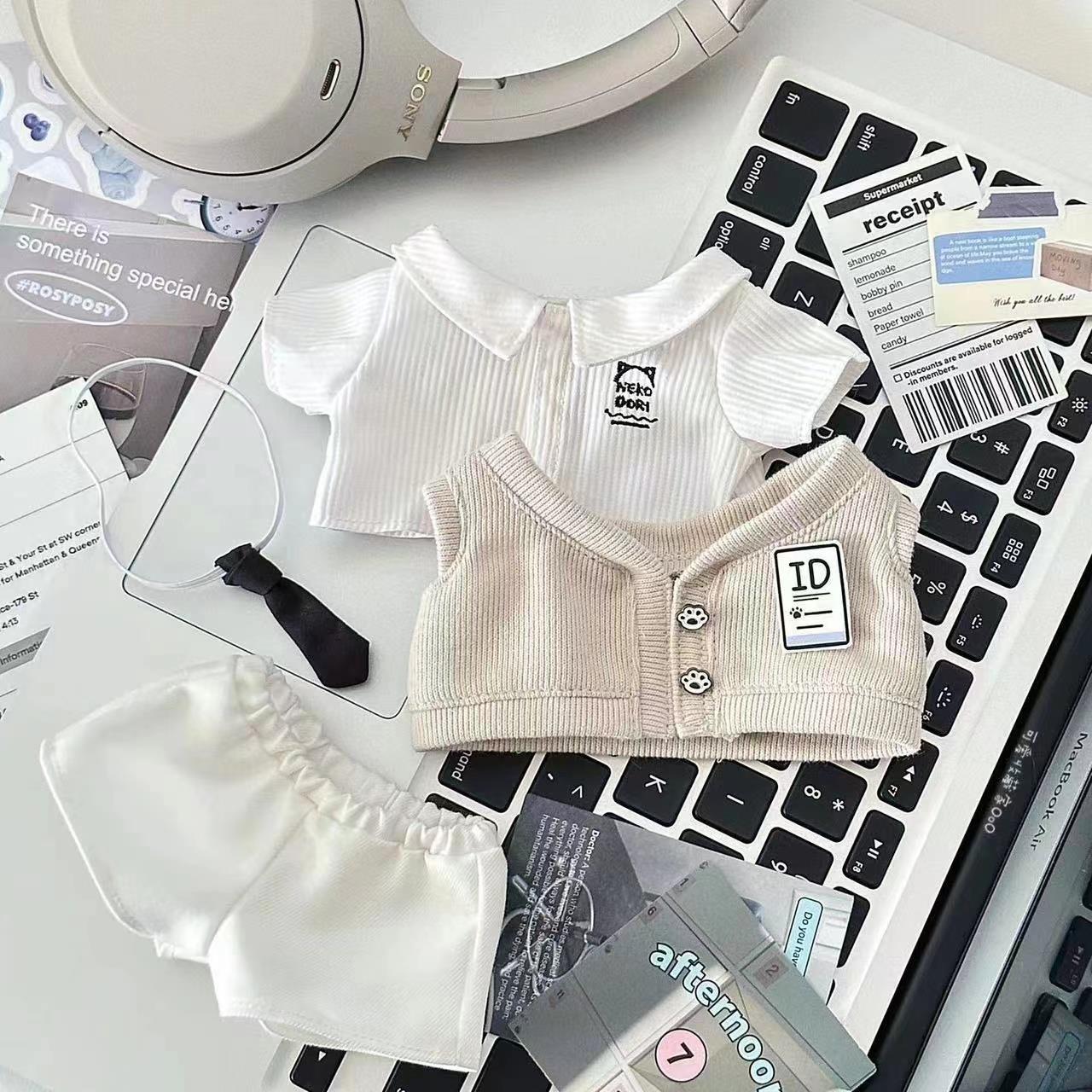 20cm娃衣现货棉花玩偶DIY套装毛绒换装公仔娃娃衣服包邮无属性