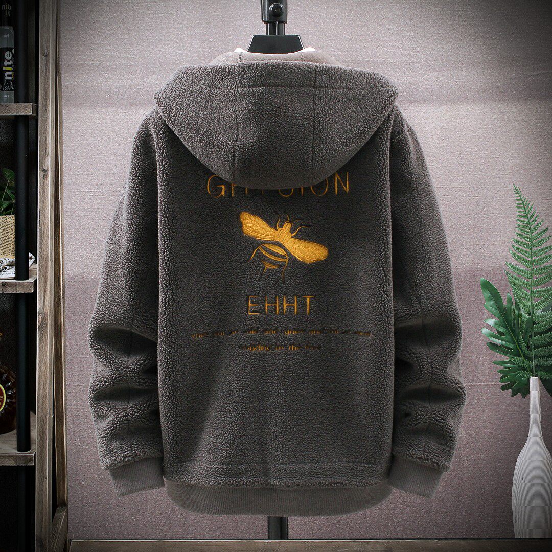 美立森2026新款春秋季男生韩版潮流ins风百搭情侣颗粒绒外套 2052