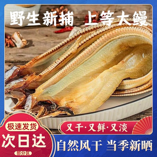 蚁淘鲜鳗鱼干整条淡晒北海特产野生油鳗风干大鳗鱼鲞海鲜咸鱼干货