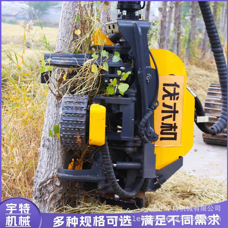 全自动伐木机挖掘机砍伐机械树木伐木机头砍树机