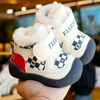 学步鞋冬季加绒加厚初学者宝宝