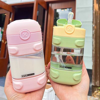 吸管水杯儿童卡通秋季开学防摔