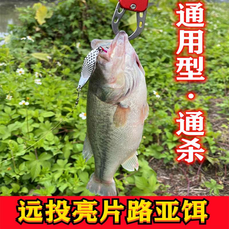 远投亮片路亚饵淡水翘嘴鲈鱼饵红点水蛭夜光天眼钻石蝮蛇假饵