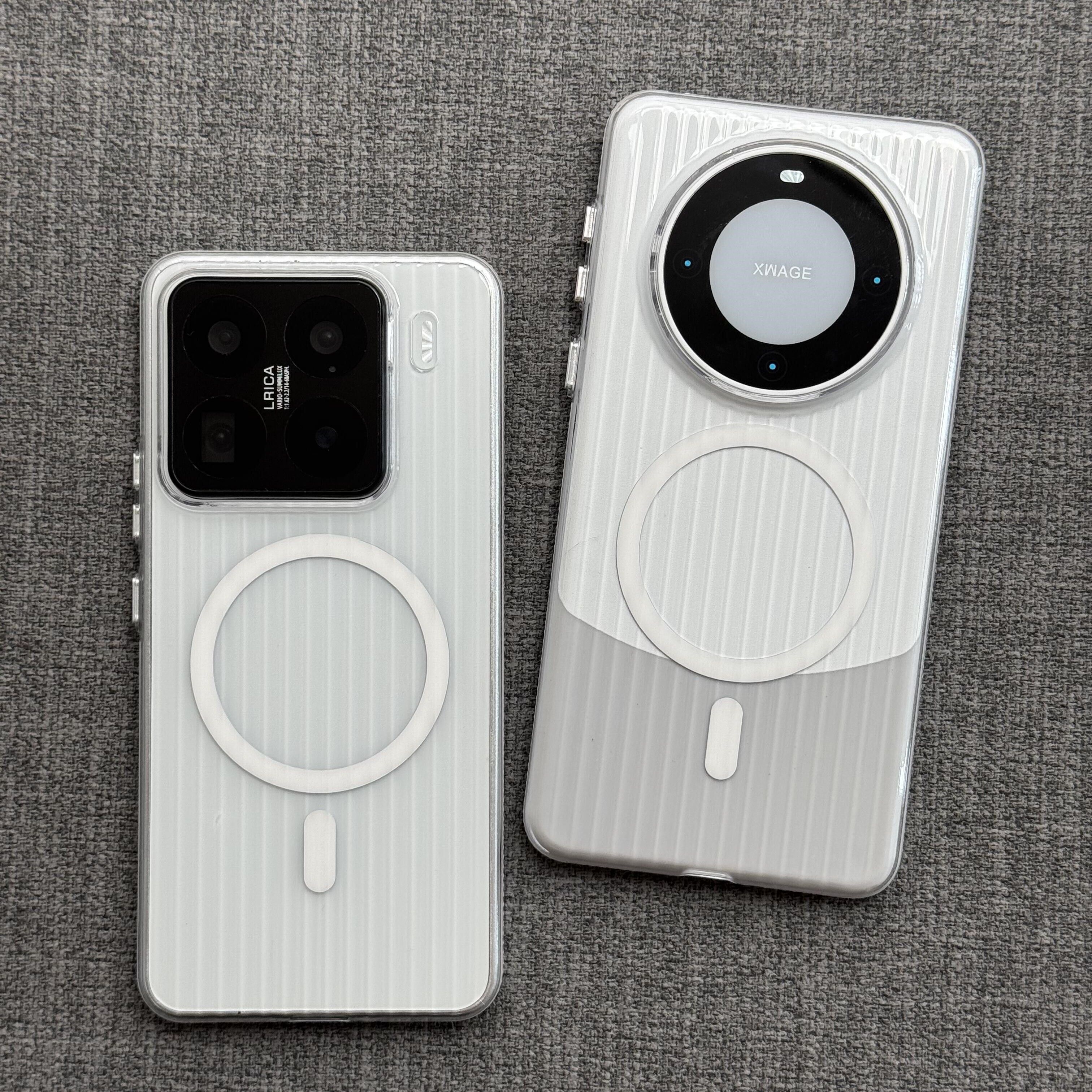 防滑条磁吸瓦楞适用小米15spro手机壳14ultra超薄肤感17pro磨砂红米K80至尊版K70u男女一加13T耐脏撞色硬个性