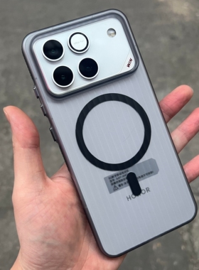 磨砂透黑防滑条瓦楞磁吸适用红米k90promax手机壳肤感iQOOneo11超薄1+ace6T/15防指纹findx9男女x300p魅族22