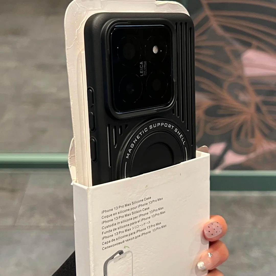 翼瞳轩散热一体隐藏拉杆支架适用三星S24ultra手机壳S23+创意磁吸保护套plus钛灰磨砂硬壳紫透气磨砂防摔男女