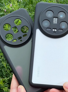 奢华奇甲全包磨砂手机壳适用17小米14Ultra亚克力15透明黑色13T个性防摔红米K70至尊版K60E男女款Note13pro+