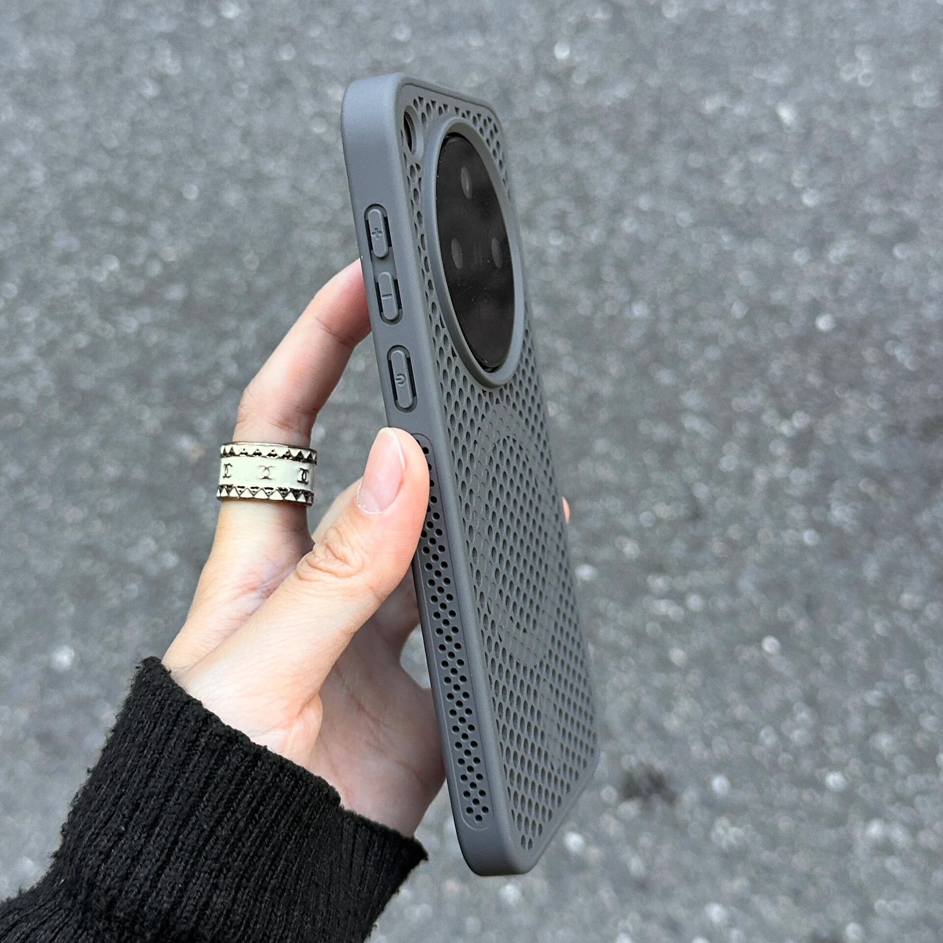 散热磁吸网孔适用findx8手机壳