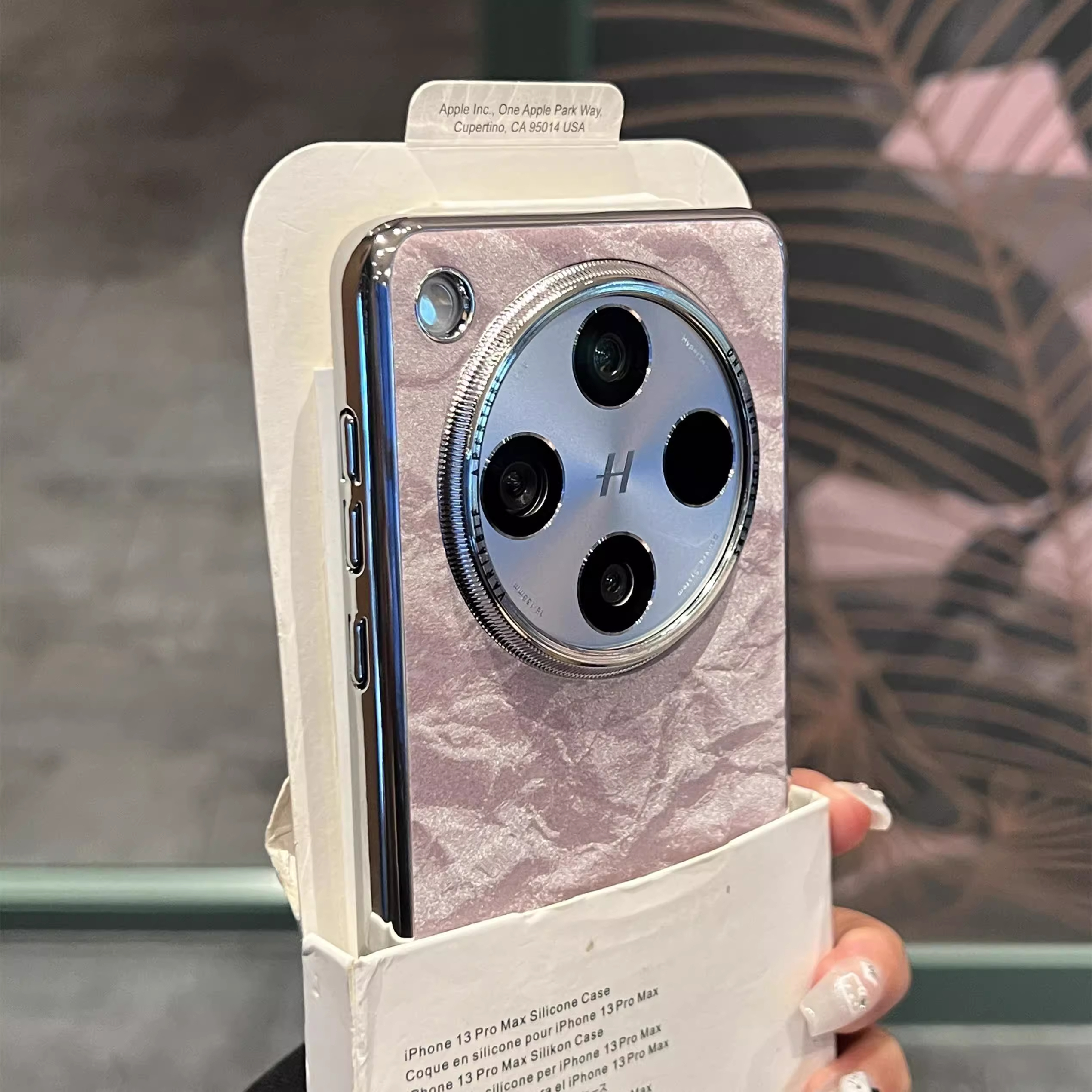 翼瞳轩电镀丝绒适用oppofindX8s+手机壳findX8Ultra保护套防摔Reno13pro保暖少女粉高级法式千金奢华网红半包