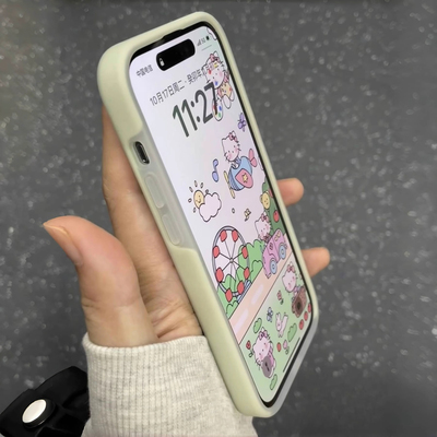 曼波绿果冻手机壳适用苹果16